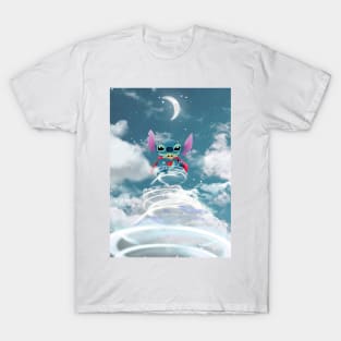 stitch flyng on the sky T-Shirt